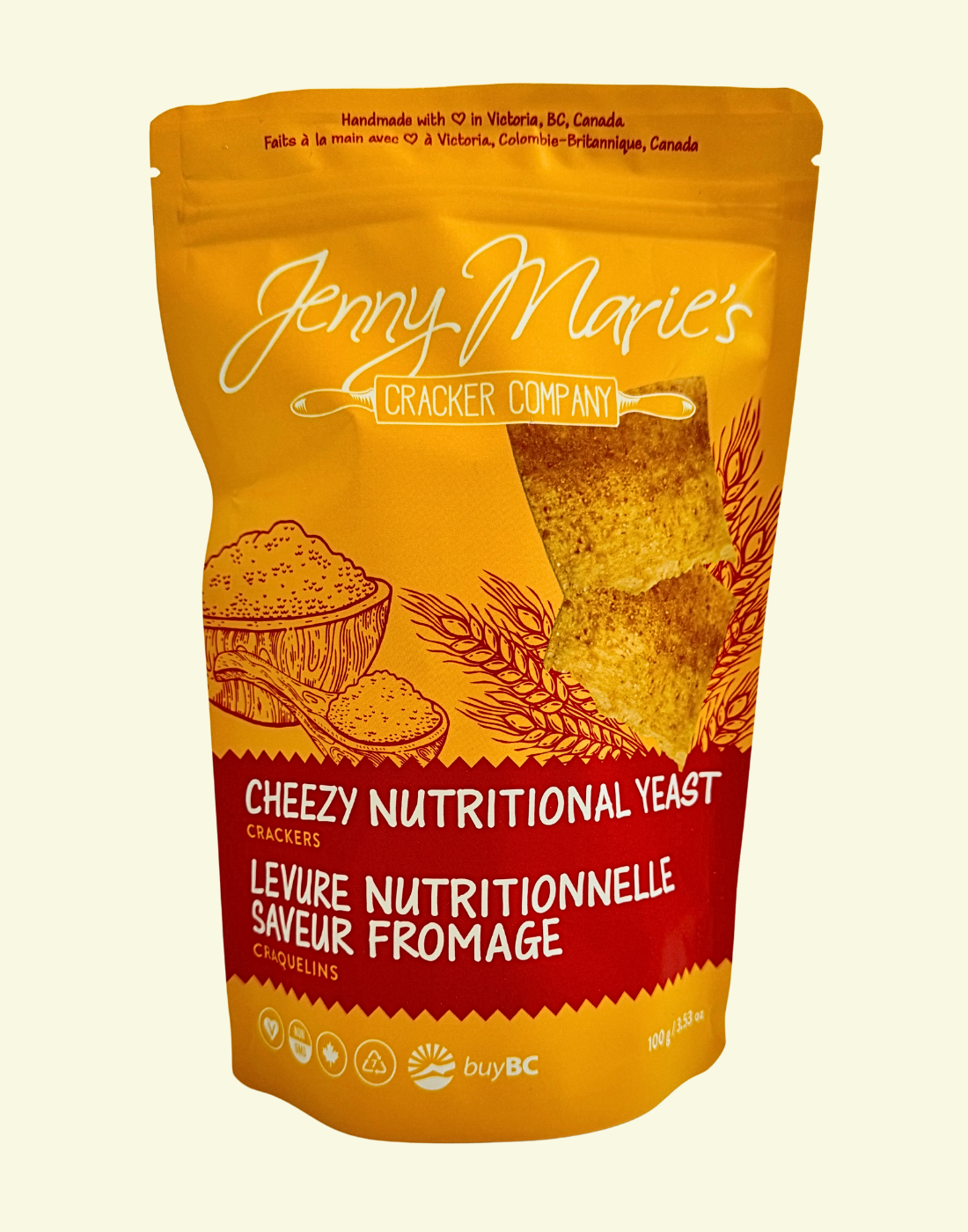 Cheesy Nutritional Yeast Crackers - 6 bags