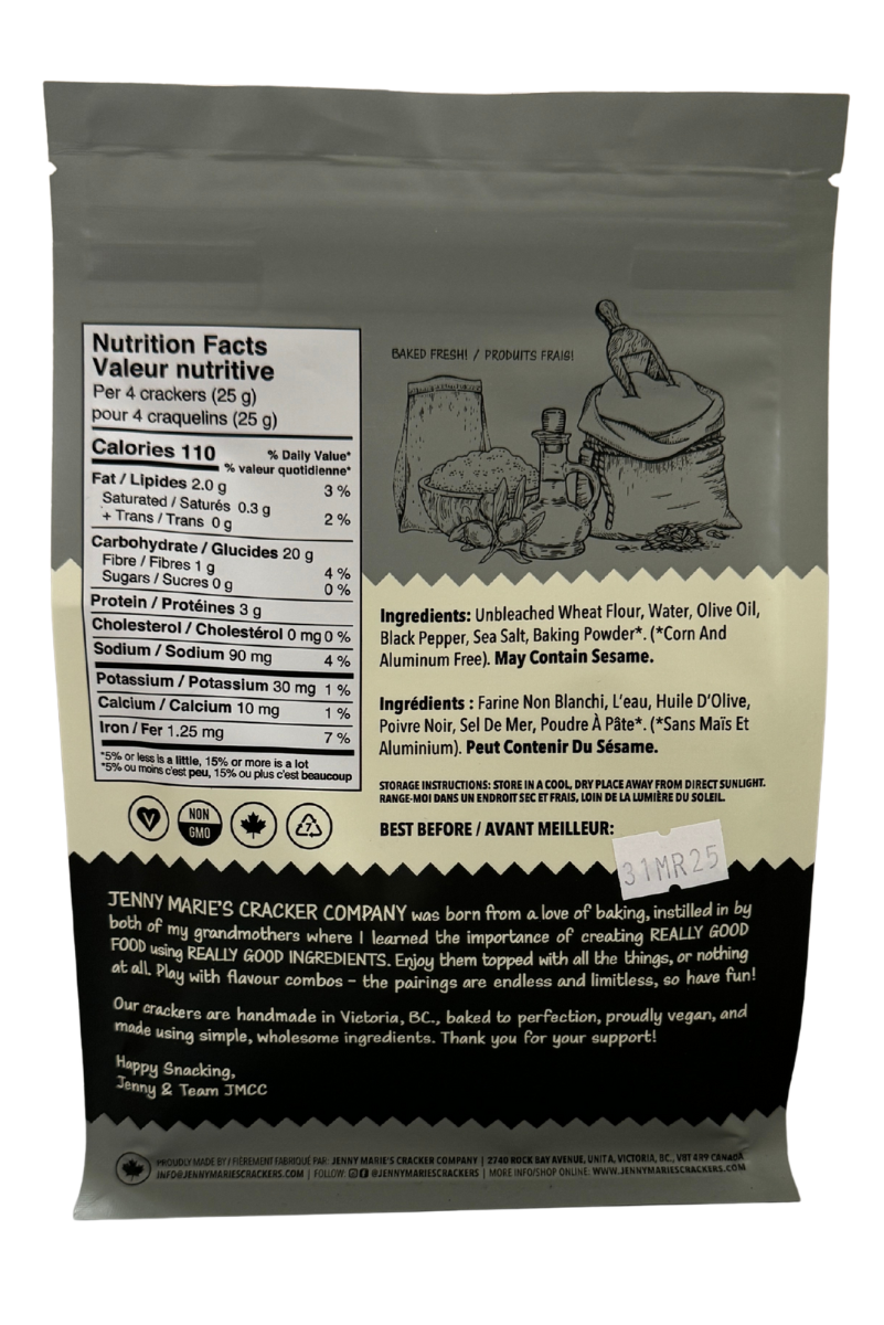 Pepper & Sea Salt Crackers - 6 bags