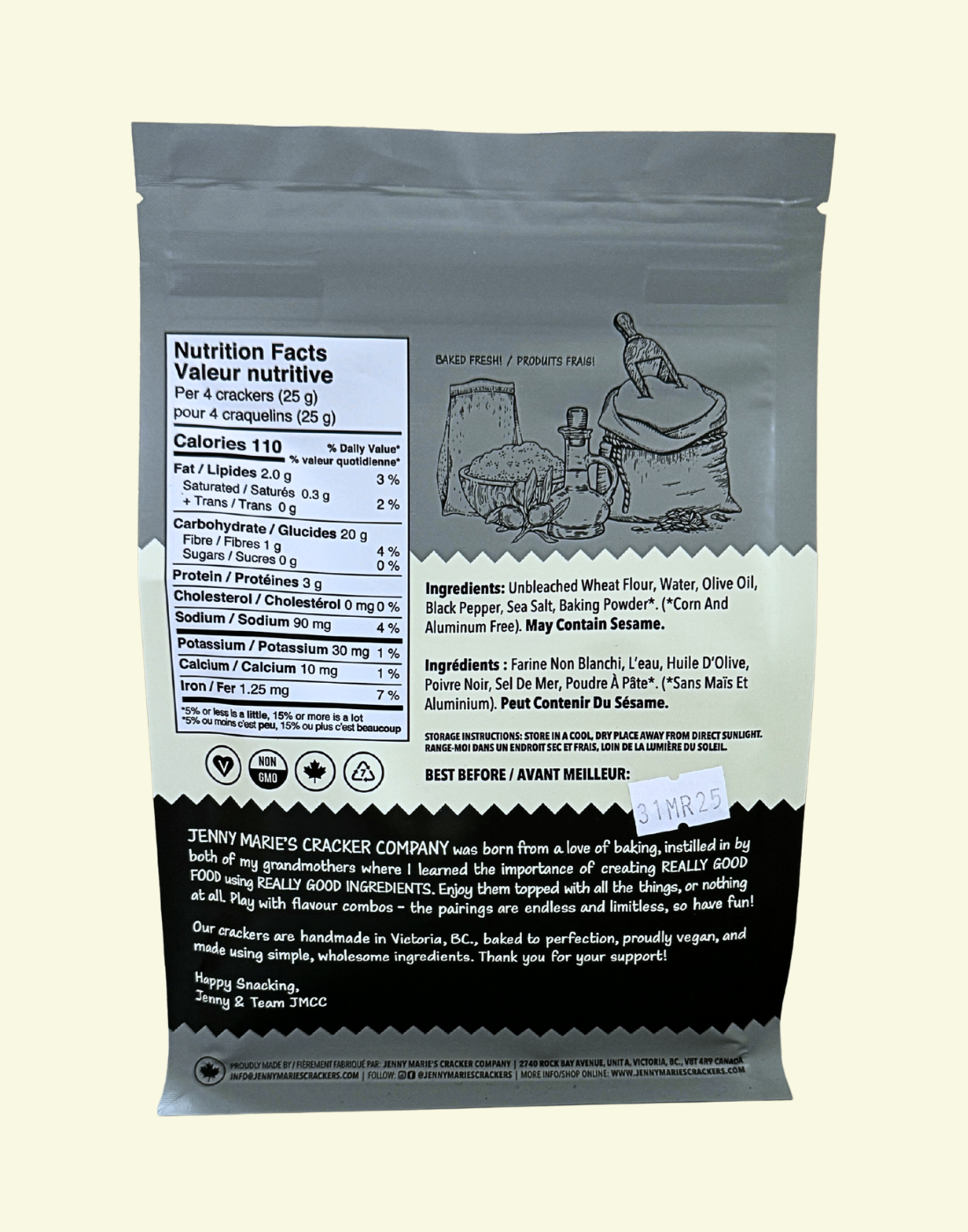 Pepper & Sea Salt Crackers - 6 bags