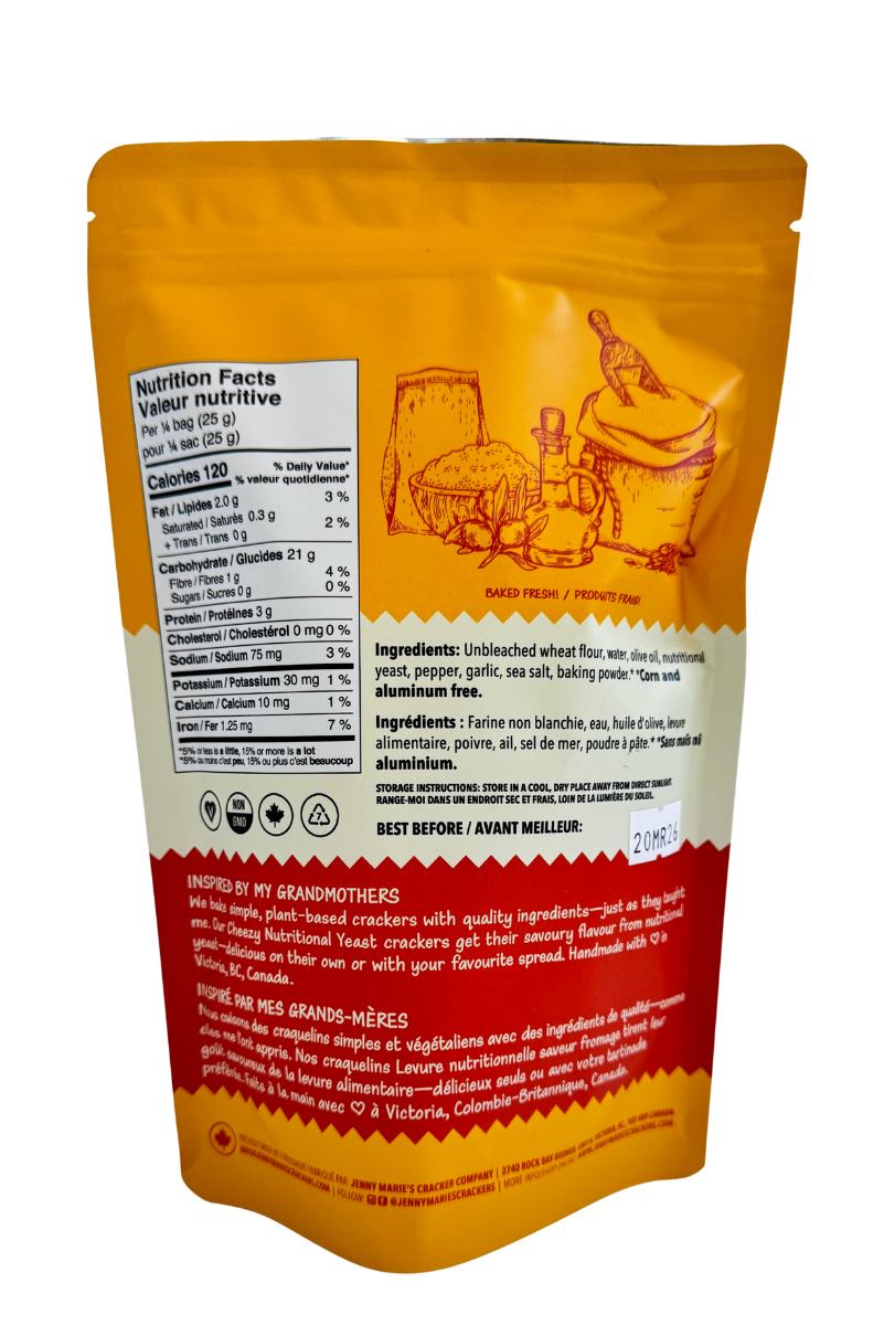 Cheesy Nutritional Yeast Crackers - 6 bags