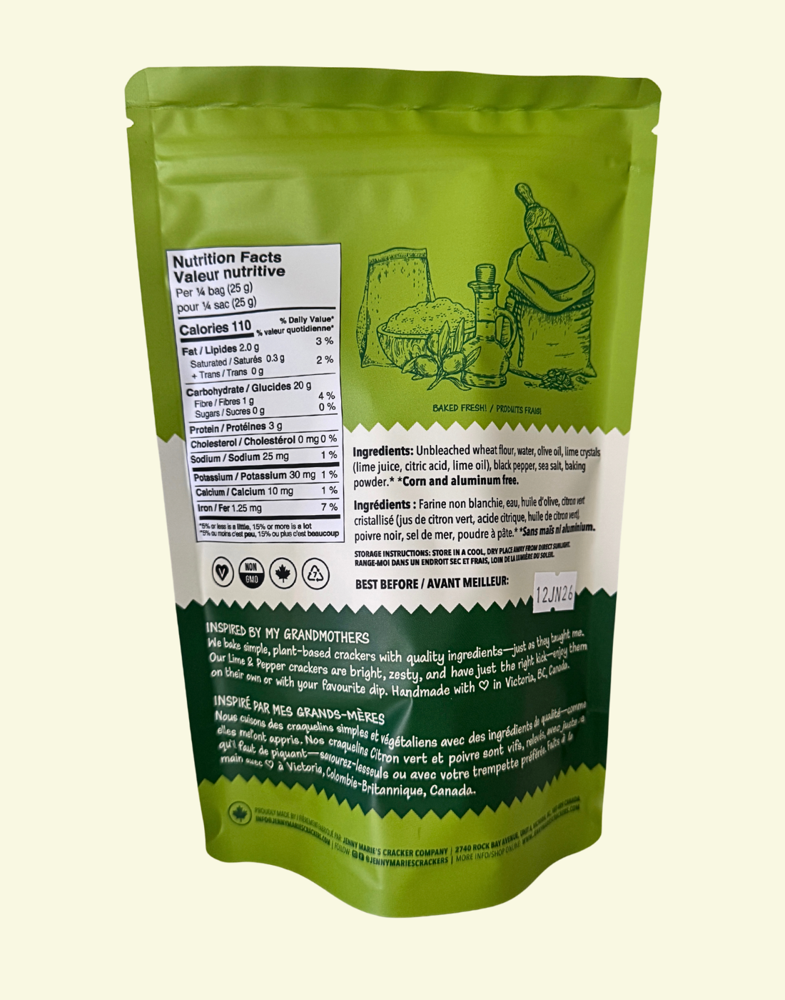 Lime & Pepper Crackers - 6 bags