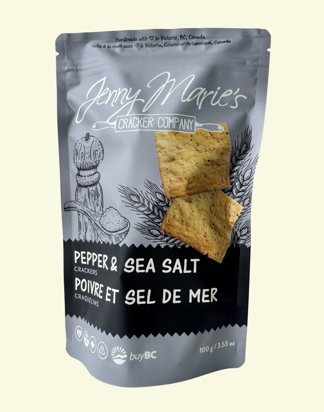 Pepper & Sea Salt Crackers - 6 bags