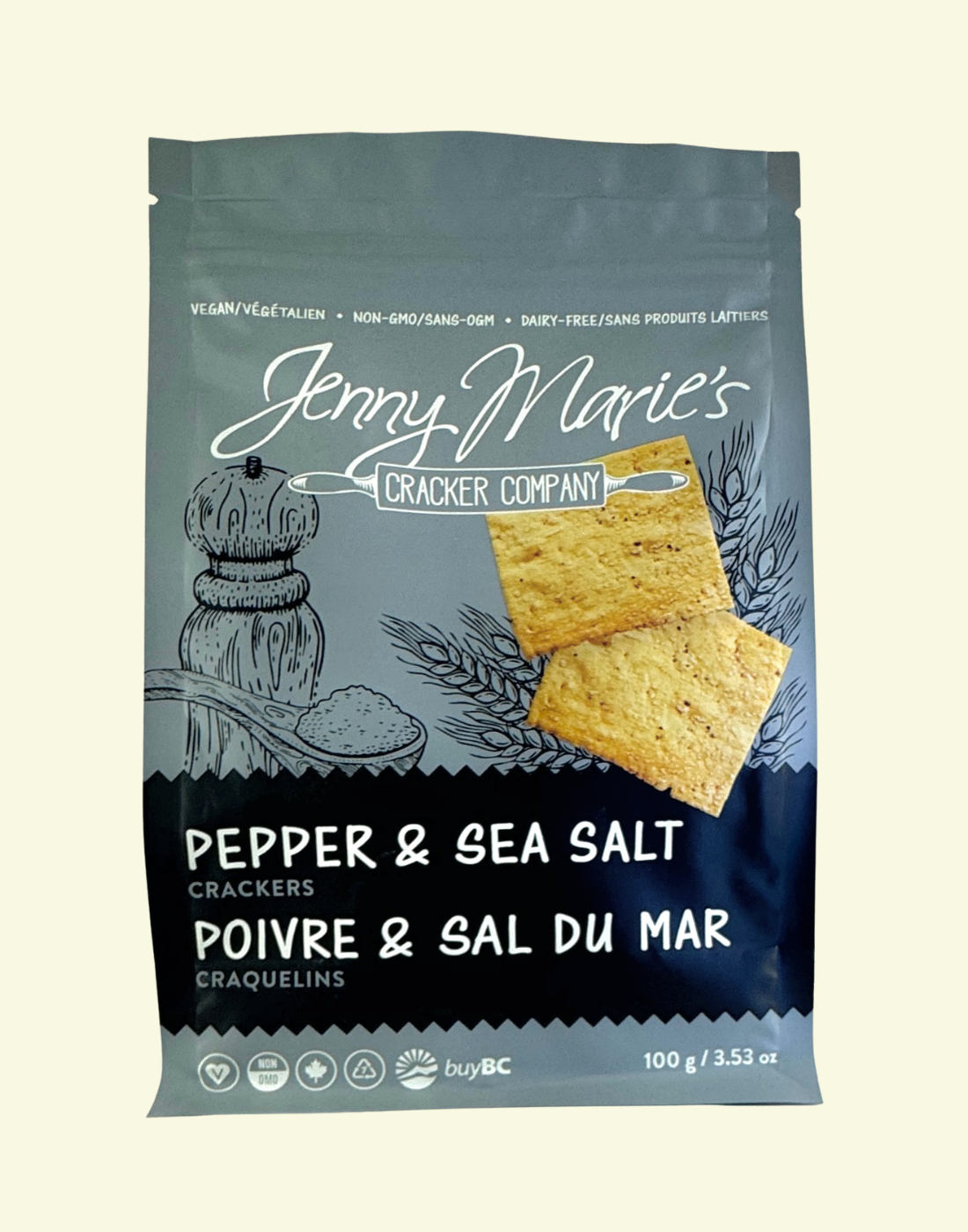 Pepper & Sea Salt Crackers - 6 bags