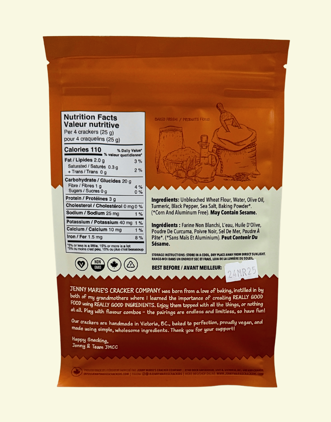 Turmeric & Pepper Crackers - 6 bags